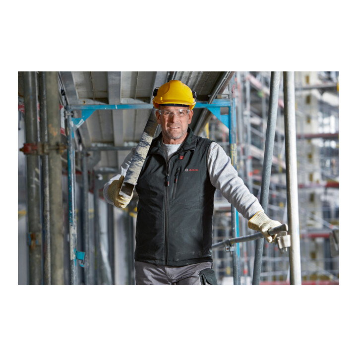 Bosch Beheizbare Kleidung GHV 12+18V XA: Akkuadapter, Ladegerät, 1x Akku, Gr. M