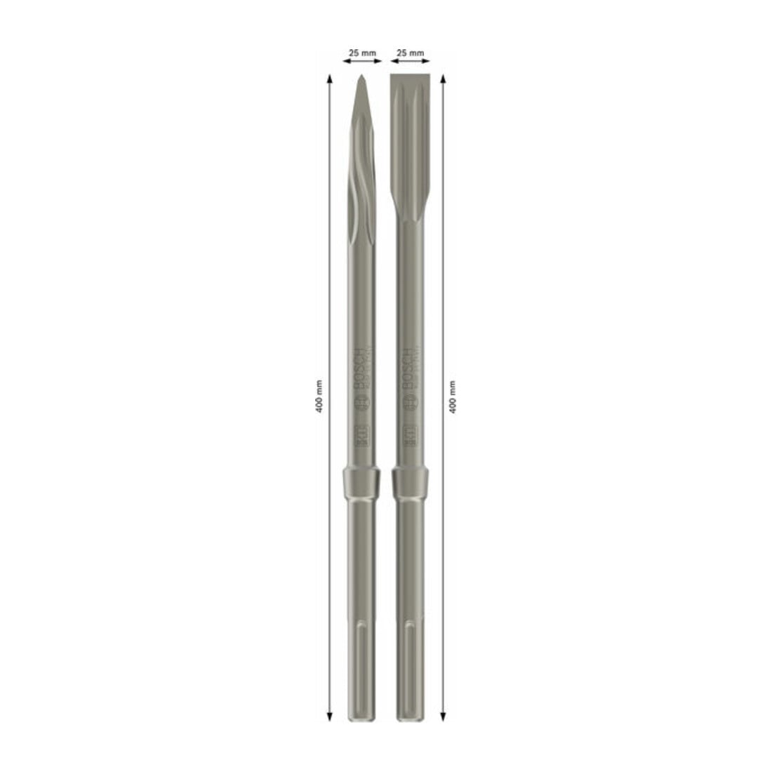 Bosch beitelset SDS max 4-delig 400 x 25 mm 400 mm