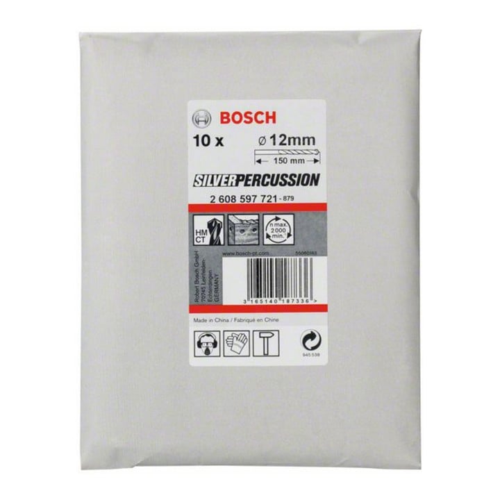 Bosch Betonbohrer CYL-3, Silver Percussion, 12 x 90 x 150 mm, d 10 mm