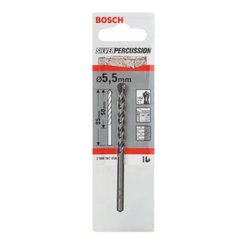 Bosch Betonbohrer CYL-3 Silver Percussion 5,5 x 50 x 85 mm Durchmesser 4,5 mm