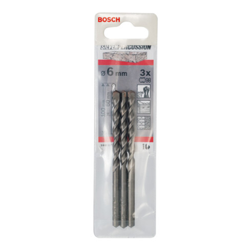 Bosch Betonbohrer CYL-3 Silver Percussion 6 x 60 x 100 mm Durchmesser 5,5 mm