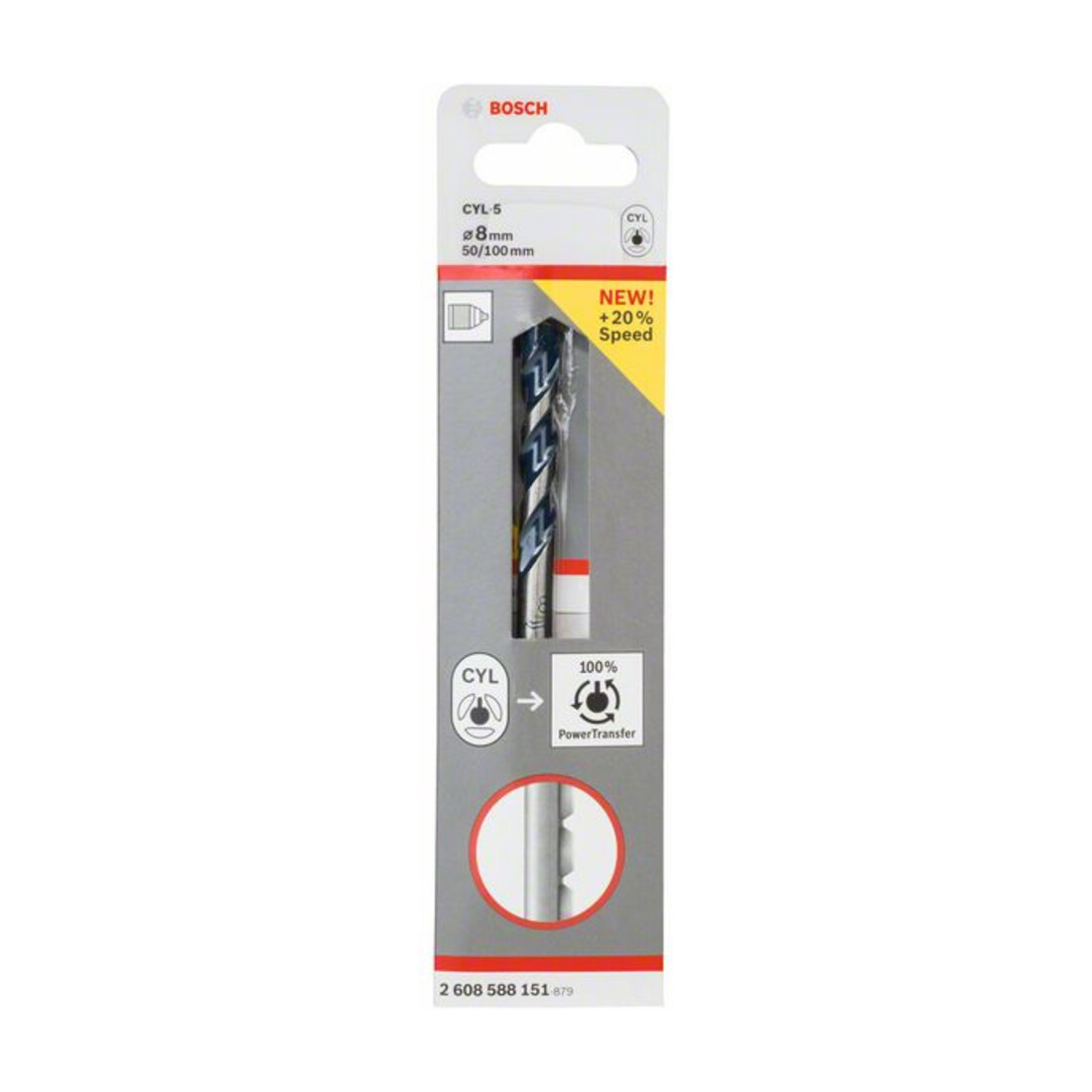 Bosch Betonbohrer CYL-5 Blue Granite 8 x 50 x 100 mm