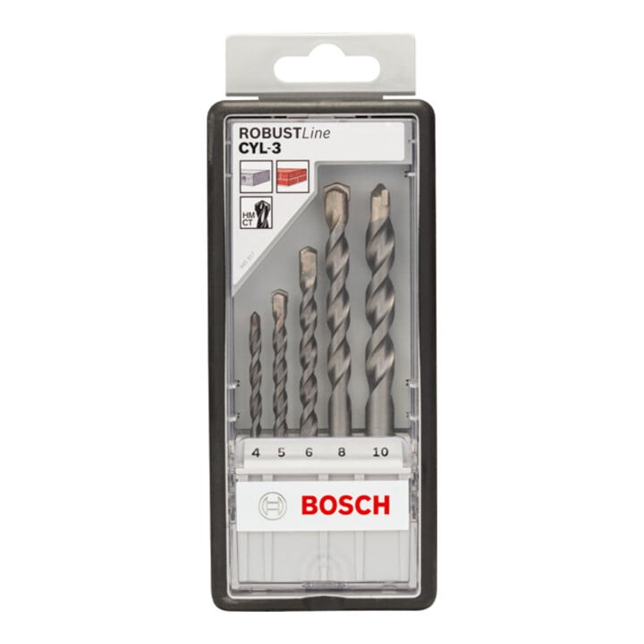 Bosch Betonbohrer-Robust Line-Set CYL-3 Silver Percussion 5-teilig 4 - 10 mm