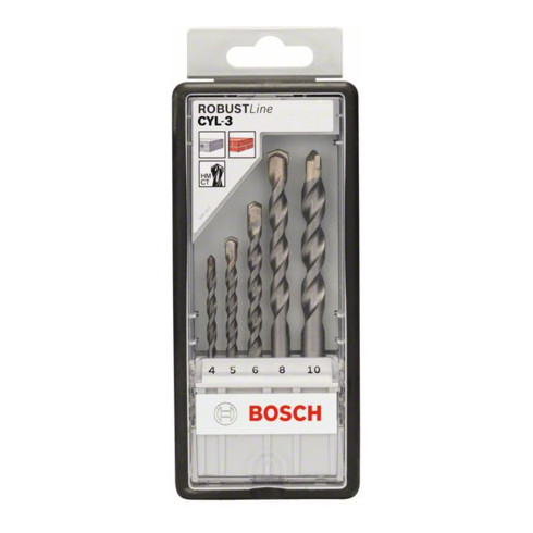 Bosch Betonbohrer-Robust Line-Set CYL-3 Silver Percussion 5-teilig 4 - 10 mm