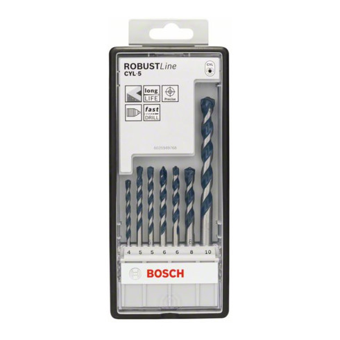 Bosch Betonbohrer-Robust-Line-Set CYL-5 Blue Granite, 4 - 10 mm, 7-teilig