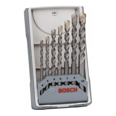 Bosch betonboor CYL-3 set Silver Percussion 7 stuks 4, 5 6, 6 7, 8 10 mm