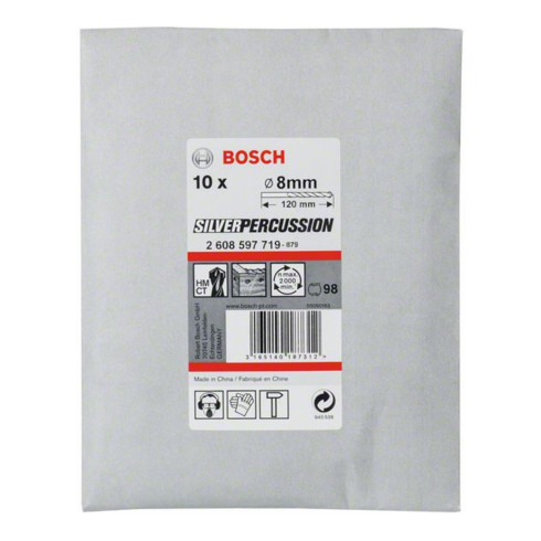 Bosch betonboor CYL-3 Silver Percussion 8 x 80 x 120 mm diameter 7,5 mm