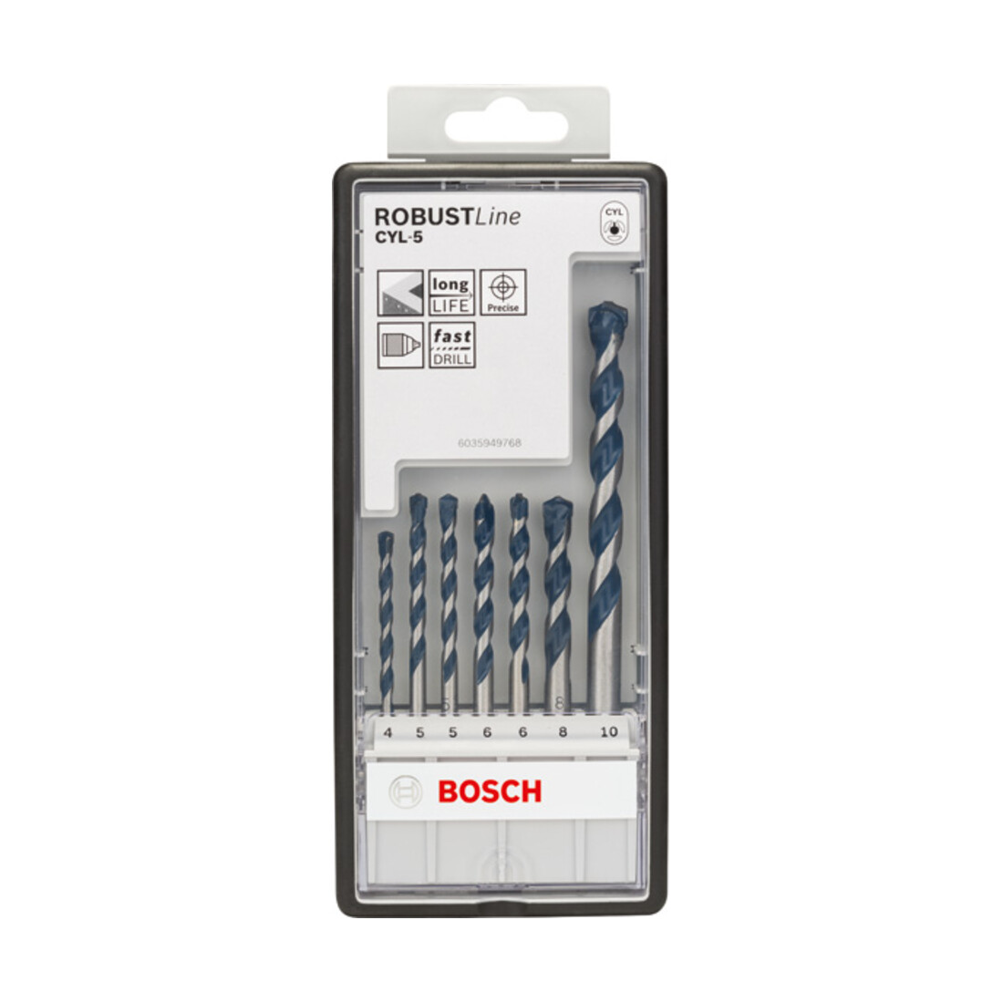 Bosch betonboor Robustline CYL-5 Blue Granite, 4 - 10 mm, 7 stuks