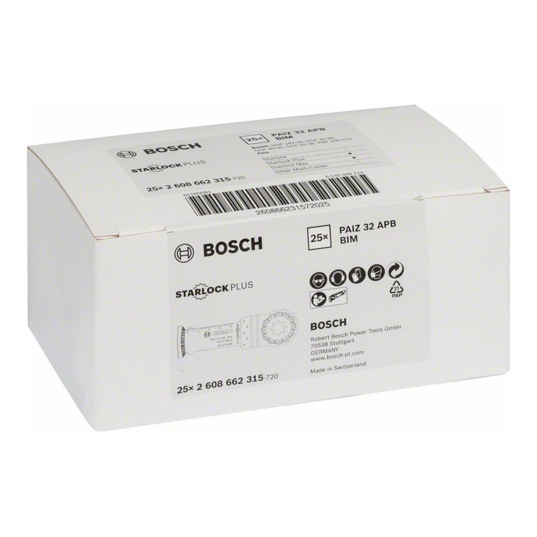 Bosch BIM invalcirkelzaagblad PAIZ 32 APB Wood and Metal, 60 x 32 mm, doe-het-zelf