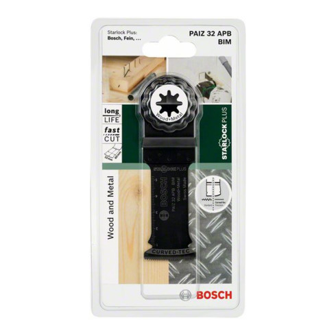 Bosch BIM invalcirkelzaagblad PAIZ 32 APB Wood and Metal, 60 x 32 mm, doe-het-zelf