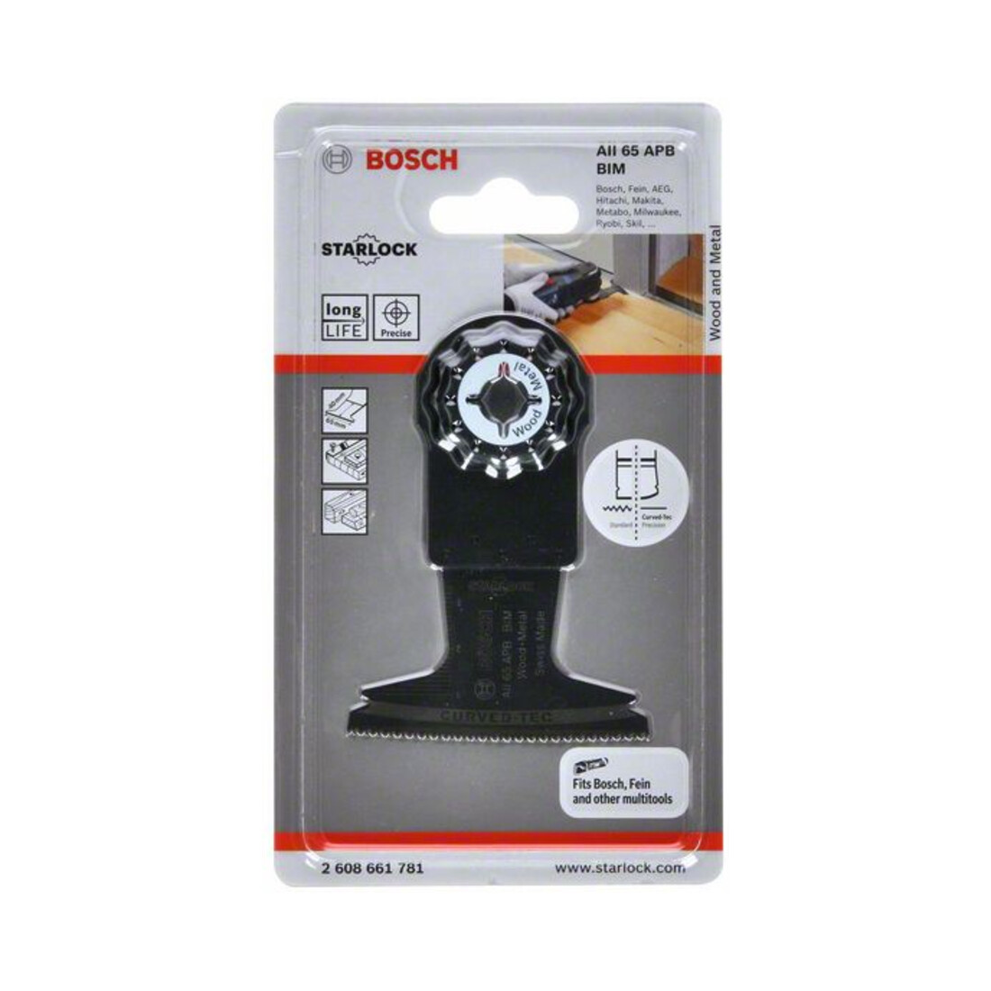 Bosch BIM Tauchsägeblatt AII 65 APB Wood and Metal, 40 x 65 mm