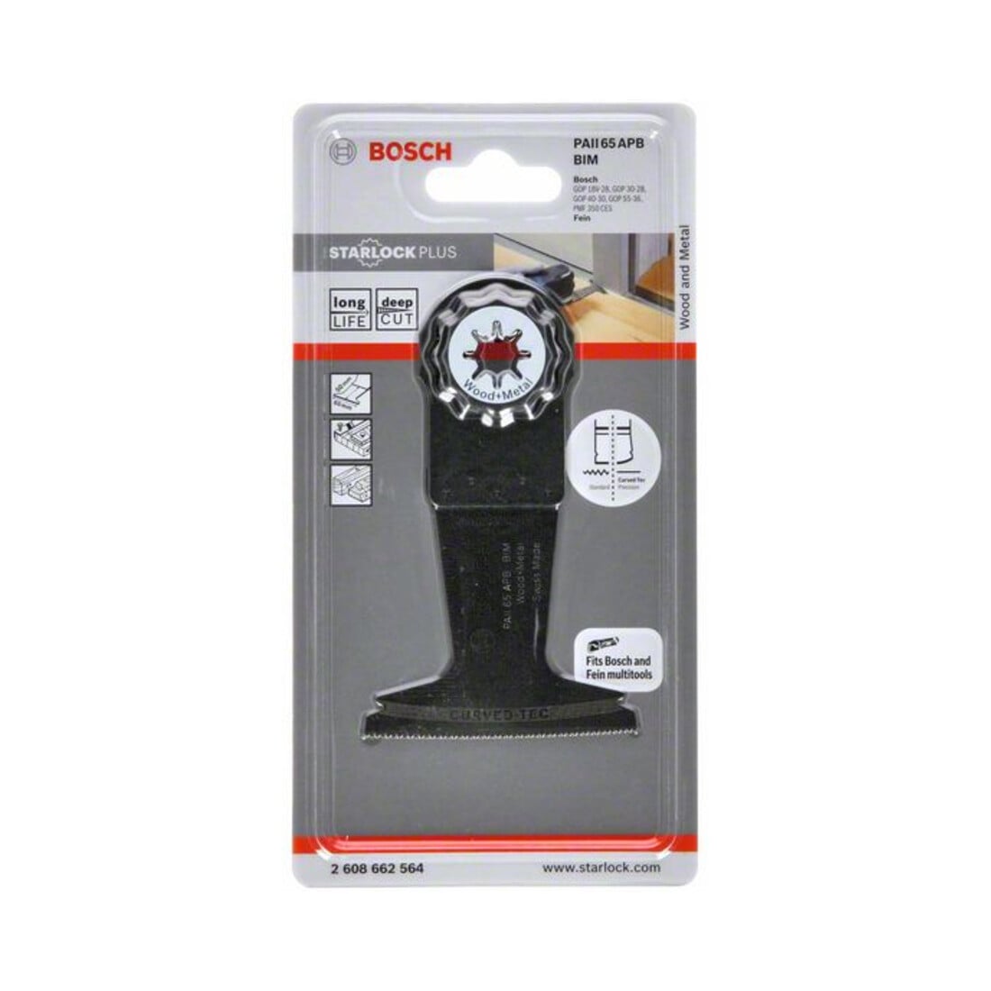 Bosch BIM Tauchsägeblatt PAII 65 APB Wood and Metal, 65 x 50 mm, DIY