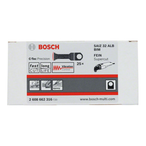 Bosch BIM Tauchsägeblatt SAIZ 32 ALB Wood and Metal 70 x 32 mm