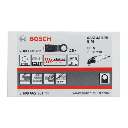 Bosch BIM Tauchsägeblatt SAIZ 32 BPB Hard Wood 40 x 32 mm