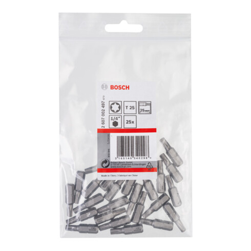Bosch Bit per cacciavite extra duro, T25, 25mm