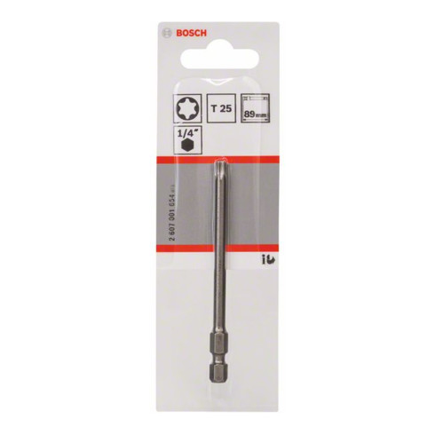 Bosch Bit per cacciavite extra duro, T25, 89mm