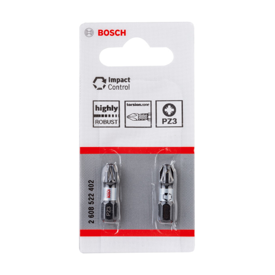 Bosch Bit per cacciavite Impact Control , 25 mm, 2xPZ3. Per cacciavite