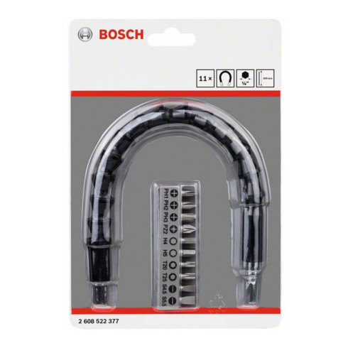 Bosch Bit Set 11-teilig mit flexibler Verlängerung aus Kunststoff 300 mm