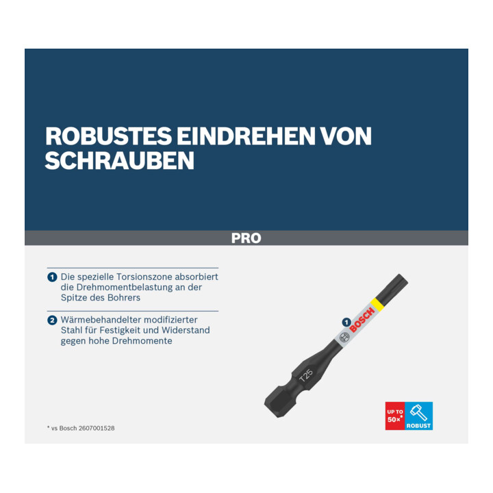 Bosch Bit T10 55mm 2-tlg. PRO Impact