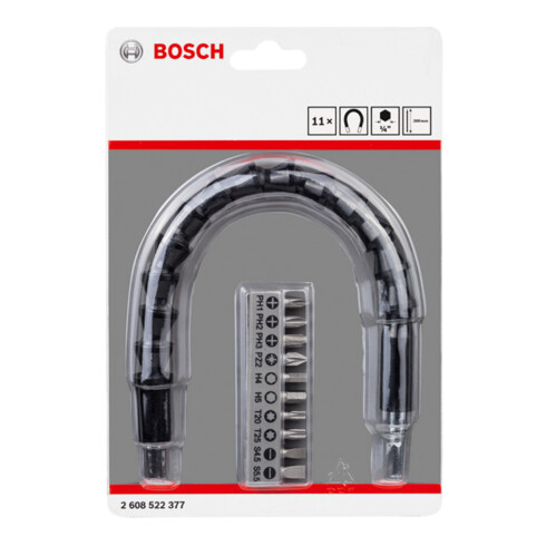 Bosch bitset 11-delig met flexibel kunststof verlengstuk 300 mm