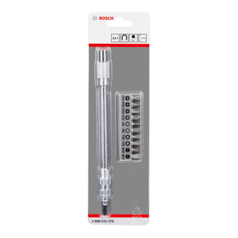 Bosch bitset 11-delig met flexibel metalen verlengstuk 200 mm
