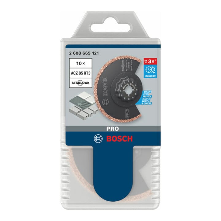 Bosch Blatt für Multifunktionswerkzeuge PRO ACZ 85 RT3 85 x 2,5 mm 10-tlg.