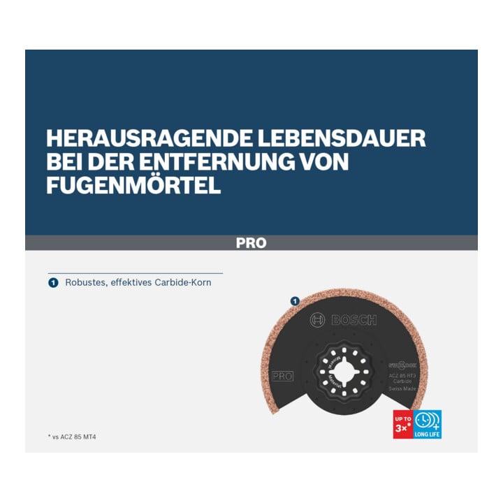 Bosch Blatt für Multifunktionswerkzeuge PRO ACZ 85 RT3 85 x 2.5 mm