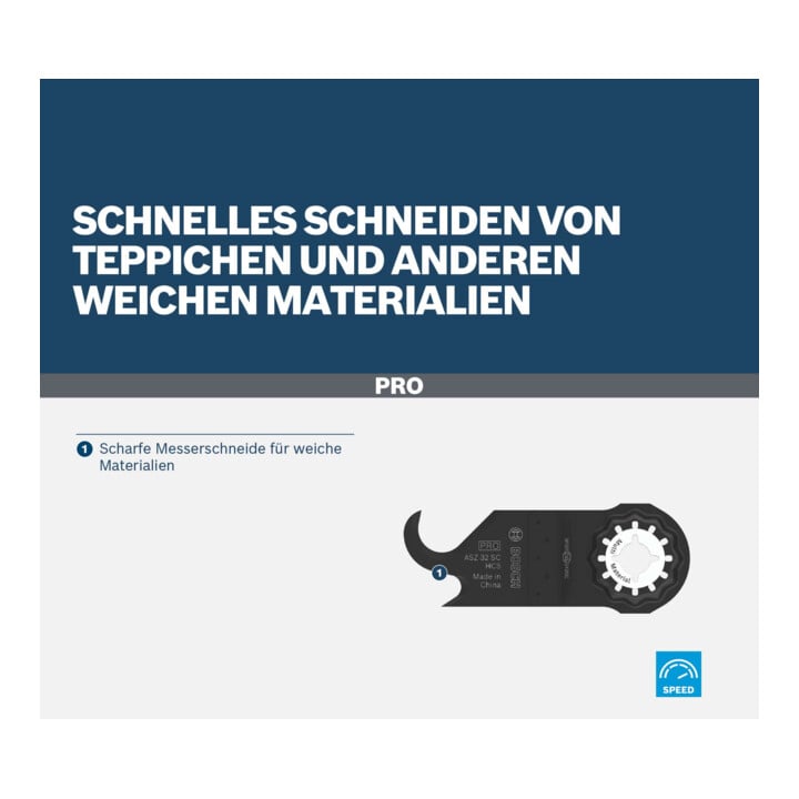 Bosch Blatt für Multifunktionswerkzeuge PRO ASZ 32 SC 24 x 11 mm