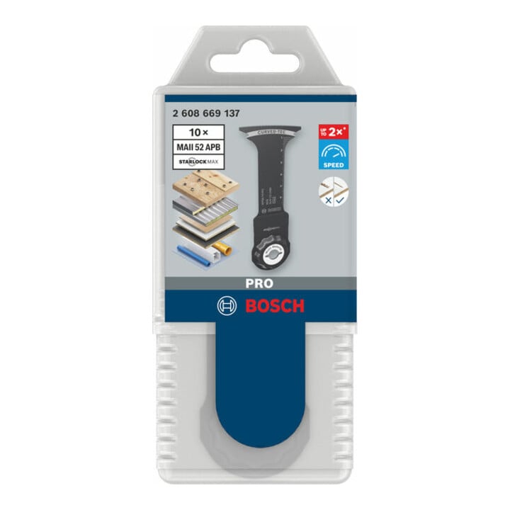 Bosch Blatt für Multifunktionswerkzeuge PRO MAII 52 APB 52 x 75 mm 10-tlg.