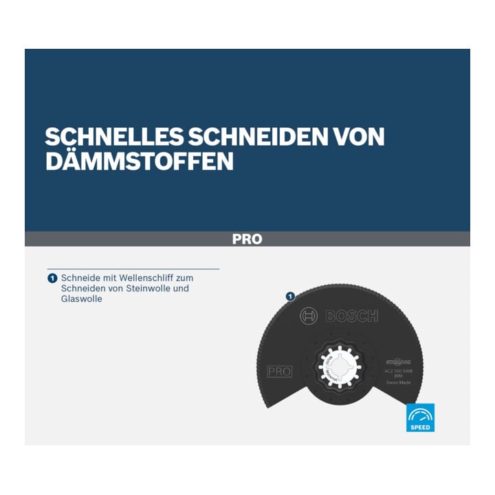 Bosch Blatt PRO ACZ 100 SWB 100mm Multifunktionswerkzeug