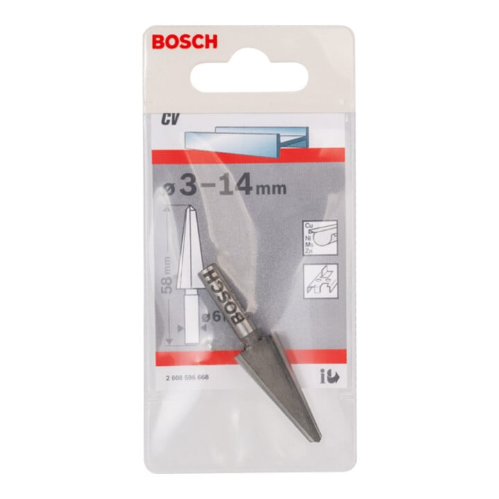 Bosch Blechschälbohrer Chrom-Vanadium zylindrisch 3 - 14 mm 58 mm 6 mm