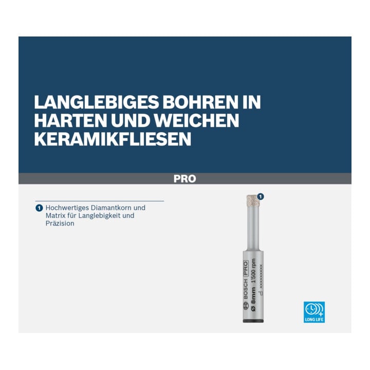 Bosch Bohrer PRO Ceramic dry 12 x 33 x 13 mm