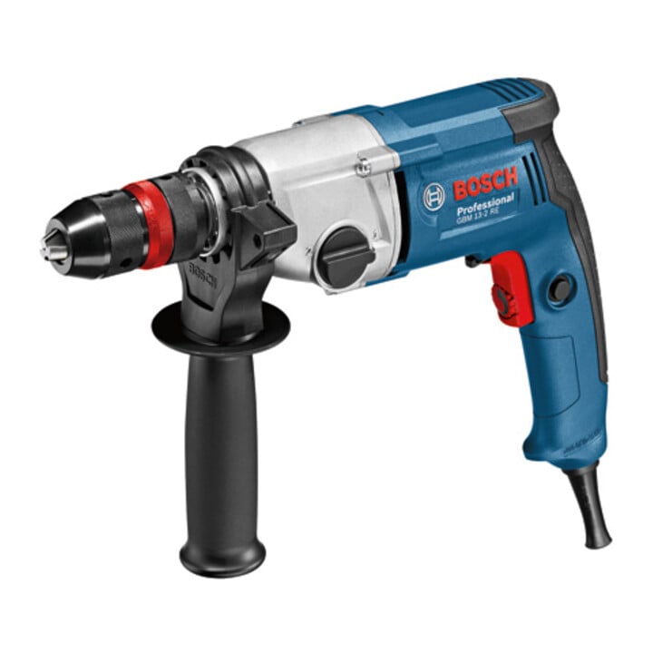 Set Bosch Bohrmaschine GBM 13-2 RE + 7tlg. Robust Line Holzspiralbohrer-Set + 7tlg. Robust Line Betonbohrer-Set
