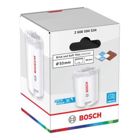 Bosch Boorzaag voor baksteen en zachte tegels met opzethouder, 53 x 60 mm