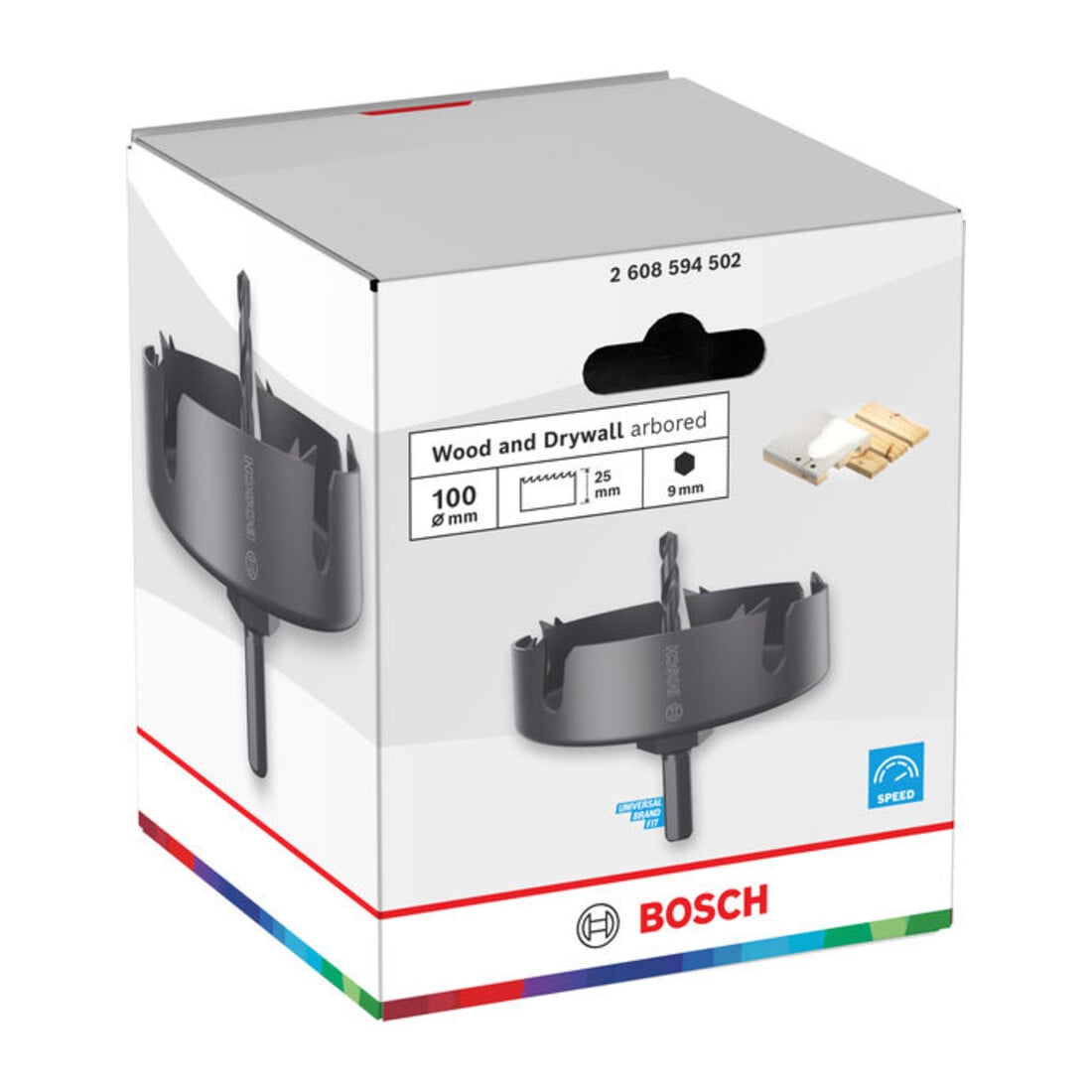 Bosch Boorzaag voor hout en gipsplaat met opzethouder, 100 x 27 mm