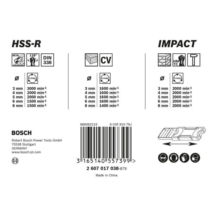 Bosch boren set, gemengd, 3-8 mm, 3-8 mm, 3-8 mm