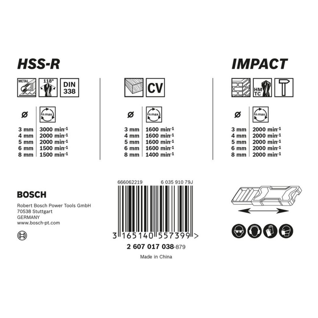 Bosch boren set, gemengd, 3-8 mm, 3-8 mm, 3-8 mm