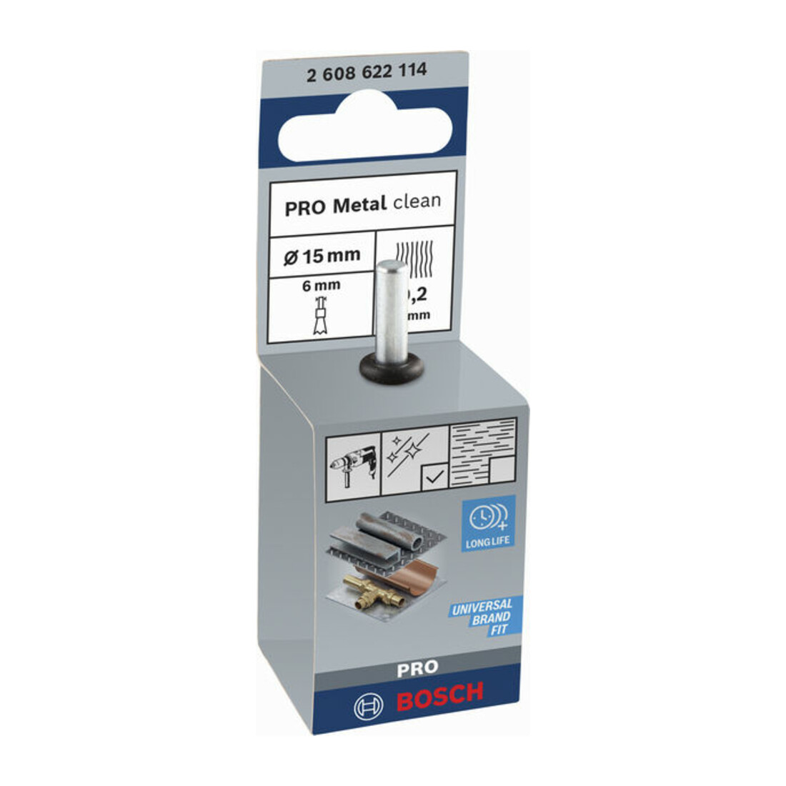 Bosch borstel golvend 0,2 mm 15 mm 4500 tpm