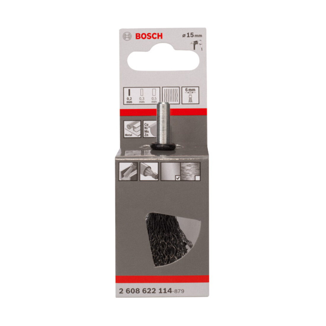 Bosch borstel golvend 0,2 mm 15 mm 4500 tpm