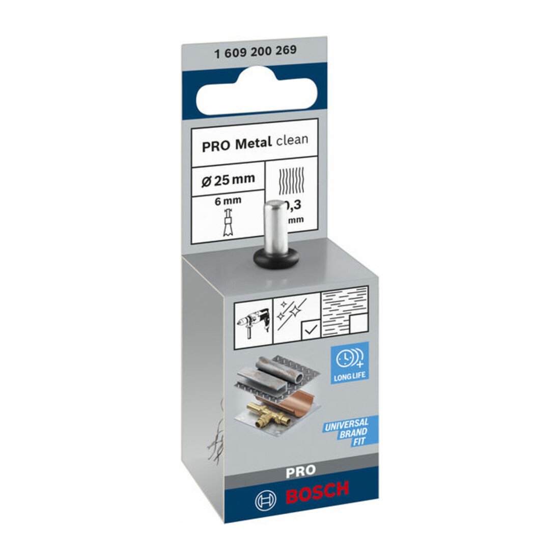 Bosch borstel golvend 0,3 mm 25 mm 4500 tpm