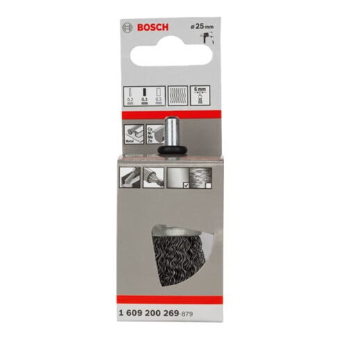 Bosch borstel golvend 0,3 mm 25 mm 4500 tpm