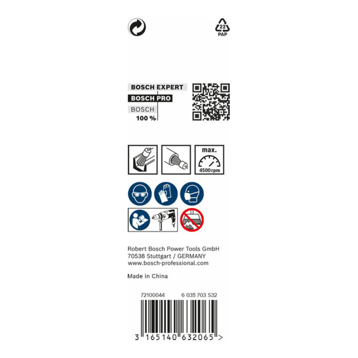 Bosch borstel roestvast gegolfd 0,2 mm 15 mm 4500 tpm