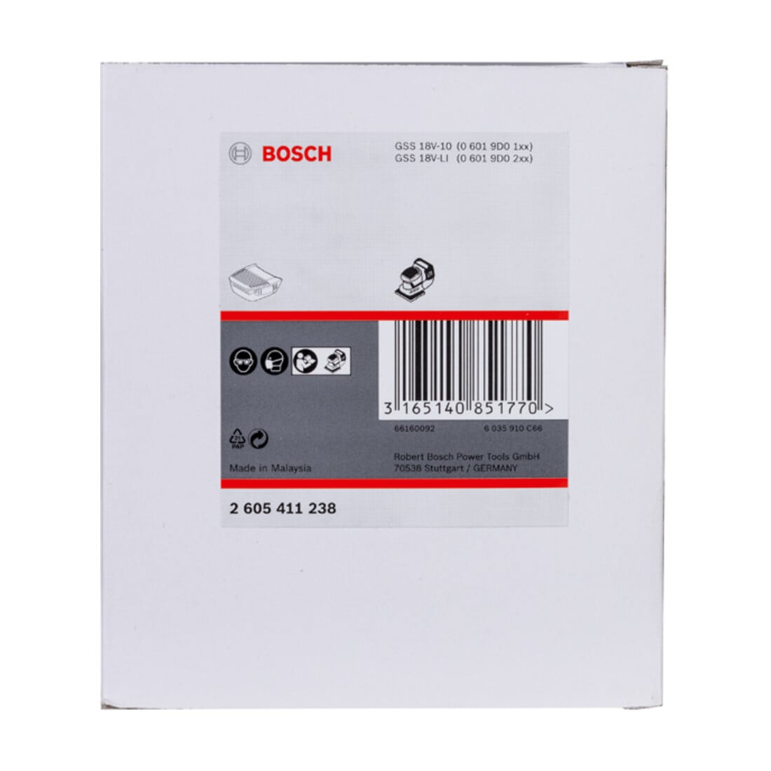 Bosch Box polvere con filtro, versione nera