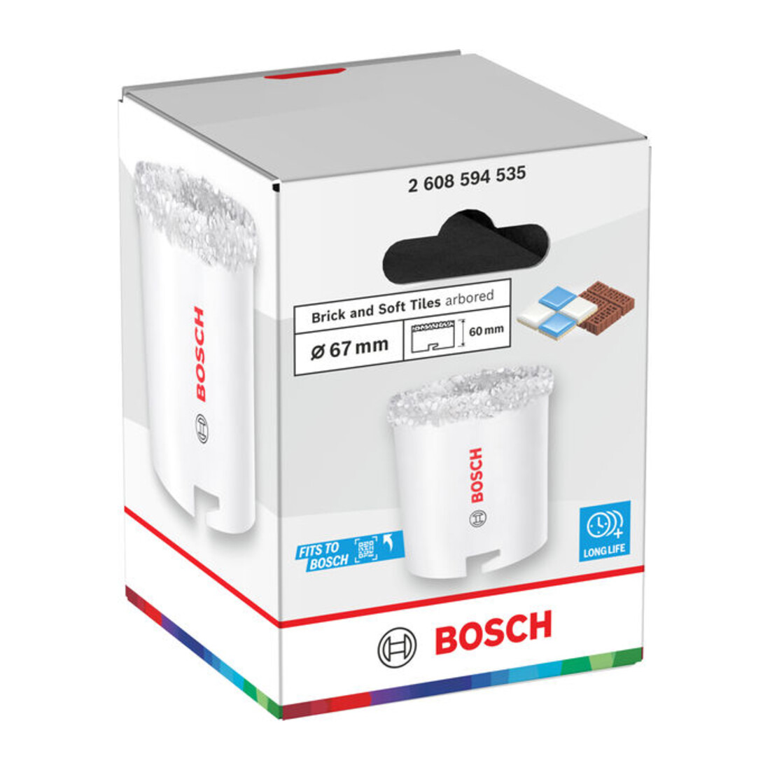 Bosch Brick and Soft Tile Lochsäge mit Aufsteckhalter, 67 x 60 mm