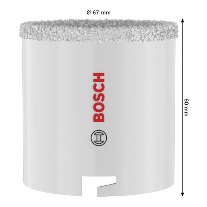 Bosch Brick and Soft Tile Lochsäge mit Aufsteckhalter, 67 x 60 mm