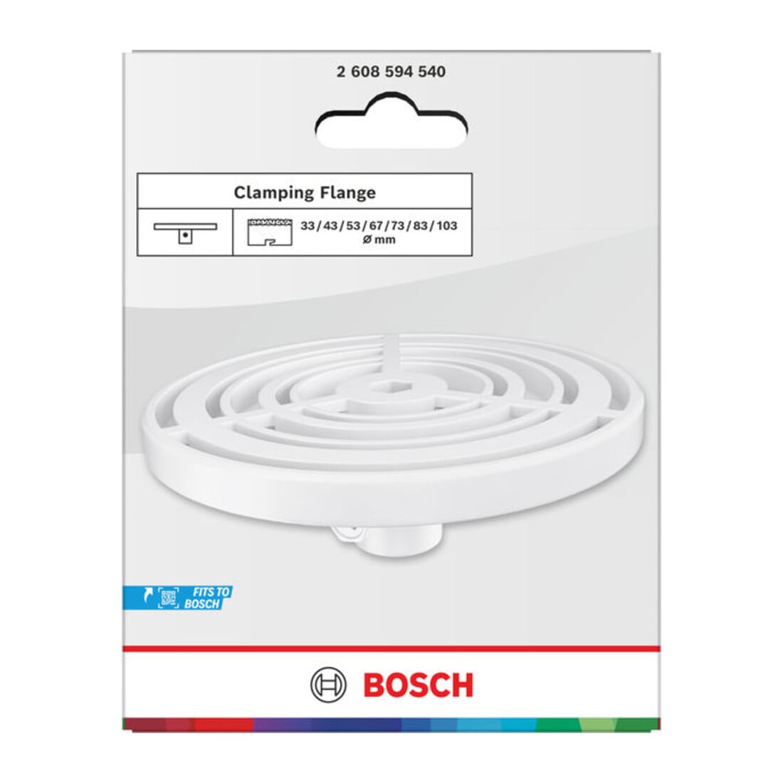Bosch Bride de fixation pour scie-cloche Brick and Soft Tile, 33-103 mm