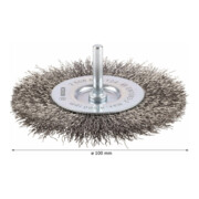 Bosch Brosse disque ondulée inox 100 mm 0,3 mm 10 mm 4500 tr/min-4