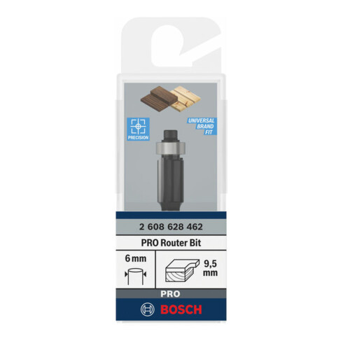 Bosch Bündigfräser 6 mm D1 9,5 mm L 12,6 mm G 56 mm