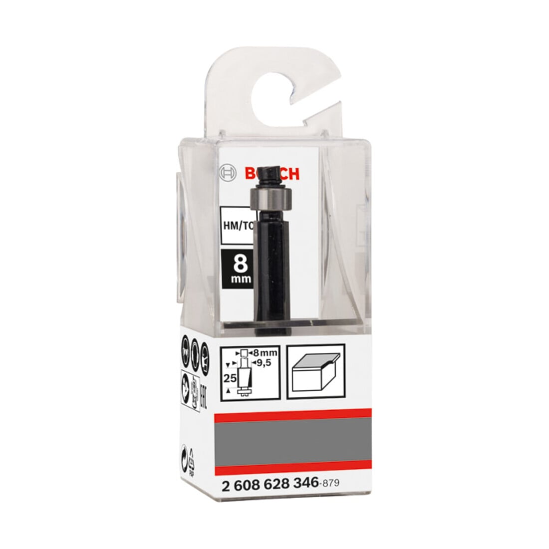Bosch Bündigfräser Standard for Wood 8 mm D1 9,5 mm L 25,4 mm G 68 mm
