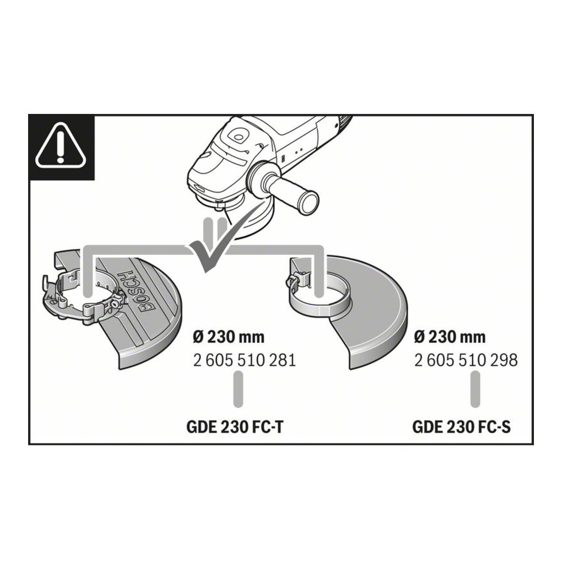 Bosch Calotta di aspirazione Full Cover GDE 230 FC-S accessori di sistema